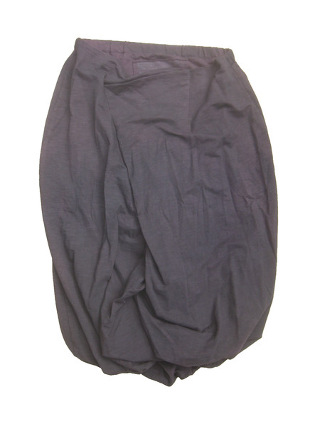 RUNDHOLZ black label gathered brown stretch midi skirt sz L bubble hem
