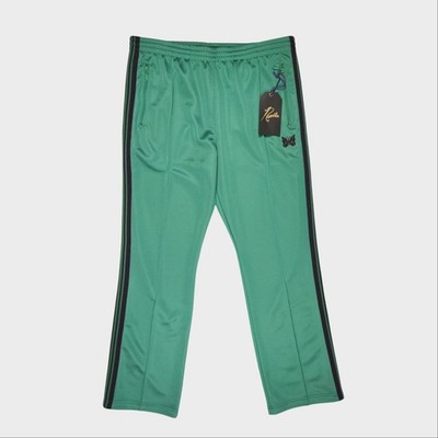 NEEDLES Men's Made in Japan Green Embroidered Logo Sweatpants - XL - Brand New