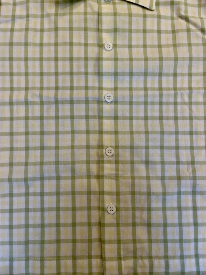 Strasburg Boys' 8Y Green Plaid Short Sleeve Button-Up Shirt 100% Cotton - Image 3 of 4