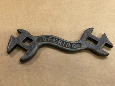 Vintage Single Side Markings Deering Farm Implement Wrench Tool (A)