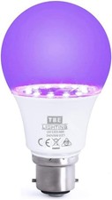 TBE LIGHTING UV LED Bulb - 9w Ultra Violet Black Light Bulbs - B22 Standard Bay