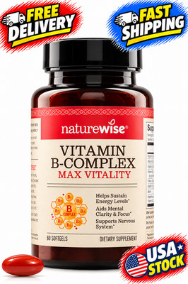Vitamin B Complex for Women and Men - with Folic Acid Biotin B1 B2 B3 B6 B12 ...