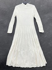 BANANA REPUBLIC Ribbed Midi Sweater Dress Women's Size XL White