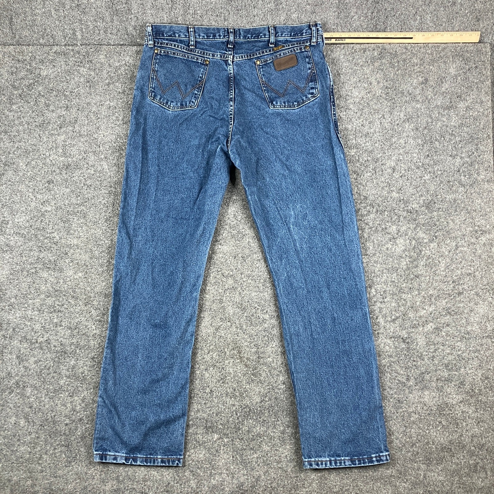 Wrangler Jeans Mens 40x34 Blue Denim Cowboy Cut Regular Fit Western Classic