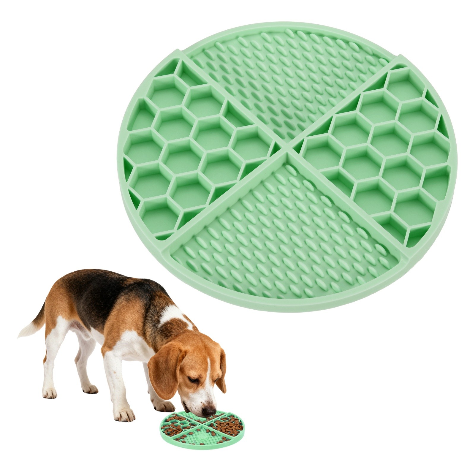 Slow Feeder Dog Bowls Puzzle Slow Eater Bowl Grass Green & Diameter: 6.3"