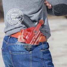 Fondina in pelle premium con rottura pollice - fondina pistola in pelle High Ride OWB