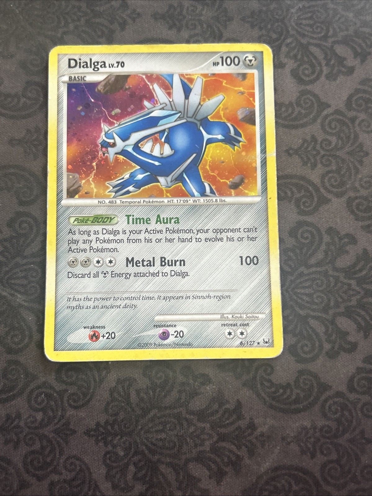 Dialga 6/127 Pokemon Card TCG Holo Platinum Series 100 HP - Rare 2009