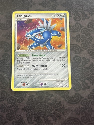 Dialga 6/127 Pokemon Card TCG Holo Platinum Series 100 HP - Rare 2009