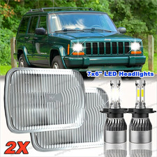 5x7 7x6 Inch Led Headlight For 1986-1995 Jeep Wrangler Yj 1984-2001 Cherokee Xj