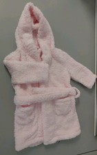 Girls 2T-3T Pink Solid Sherpa Robe