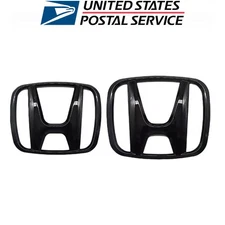 Front Grille Trunk Black Emblem Fit For Civic 2022-25 E/LX Sedan 4-Door FE Badge