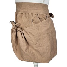 Harvest Produce Apron One Size Tie Back Tan Beige Garden Apple Picking New