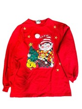 Vintage 1990s Zoodles Red Christmas Elf Y2K Longsleeve Tshirt Size 14