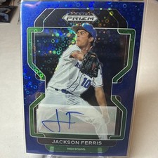 2022 Panini Prizm Draft Picks Jackson Ferris Blue Disco Prizm Auto /25