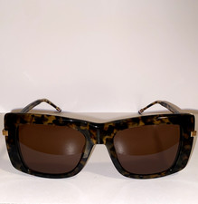 New Thom Browne Tortoise and Gold Square Sunglasses TBS419-A-02