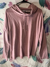 RBX Active Women's Pink Sweatshirt Cowl Neck Long Sleeve Top Size XL