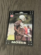 2007 Topps Chrome X-Fractor #TC235 QUENTIN MOSES Football Card Rookie RC. rookie card picture