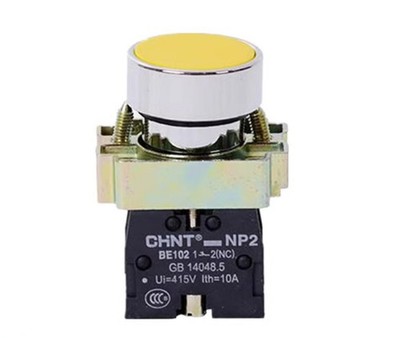 10PCS For Chint NP2-BA51 Pushbutton Switches Yellow NO