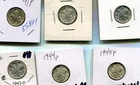 1941 - 1945 P D S MERCURY HEAD SILVER DIME 6 COIN LOT BU CH BU 8584T