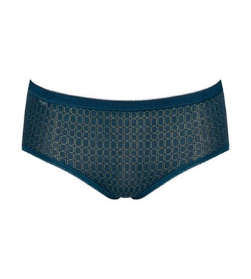 Sloggi Basic+ Midi Slip Petrol Gold Taillenslip Midislip Baumwolle NEU