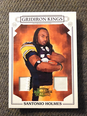 2007 Donruss Threads #PKG-37 Santonio Holmes Jersey Patch Game Worn Relic /25 SP