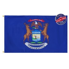 Michigan State Flag Outdoor 3X5 Ft Heavy Duty Michigan MI Flags Double Sided ...