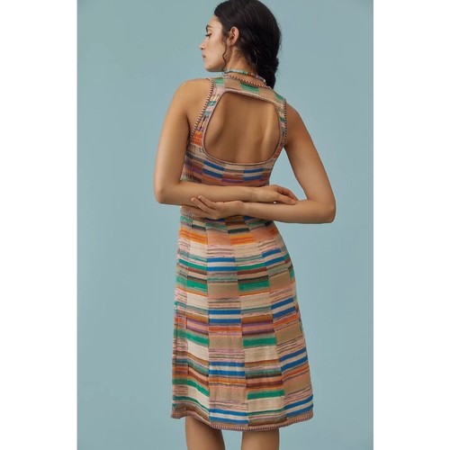 NWT Anthropologie Daily Practice Multi Color Block Sweater Dress Womens Large - Picture 1 of 9