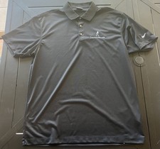 Nike Golf Men's XL black Solid Polo Breathable Polyester Embroidered Logo