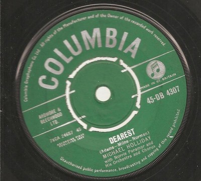 Michael Holliday - Dearest / Moments Of Love - Used Vinyl Record 7 - K8100z