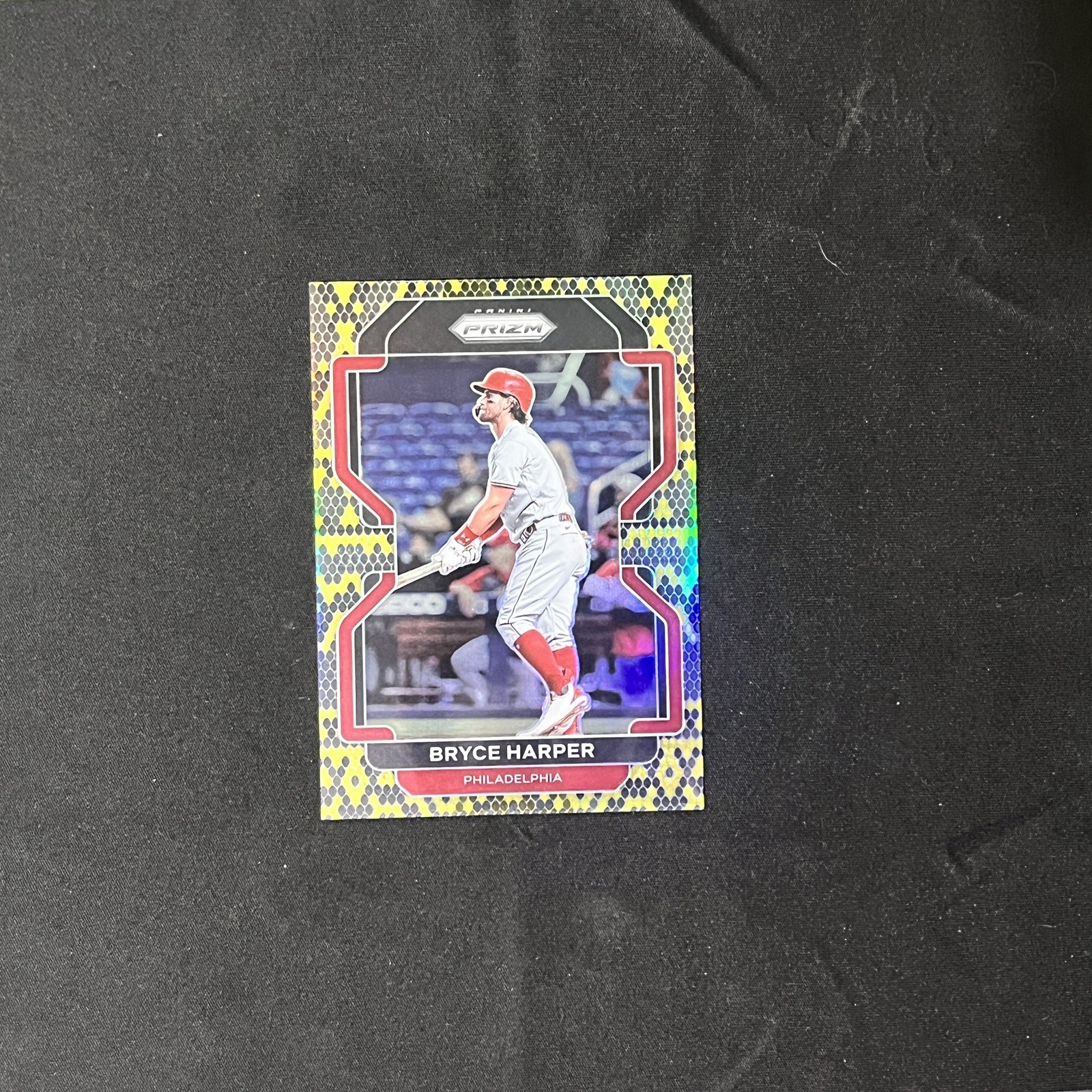 2022 Panini Prizm Bryce Harper #6 Snake Skin Prizm /50 #3/50 Jersey Number