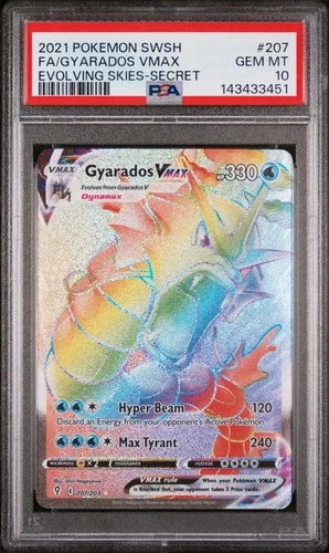 Gyarados VMAX 207/203 HR Hyper Rare Evolving Skies SWSH7 Pokemon TCG PSA 10