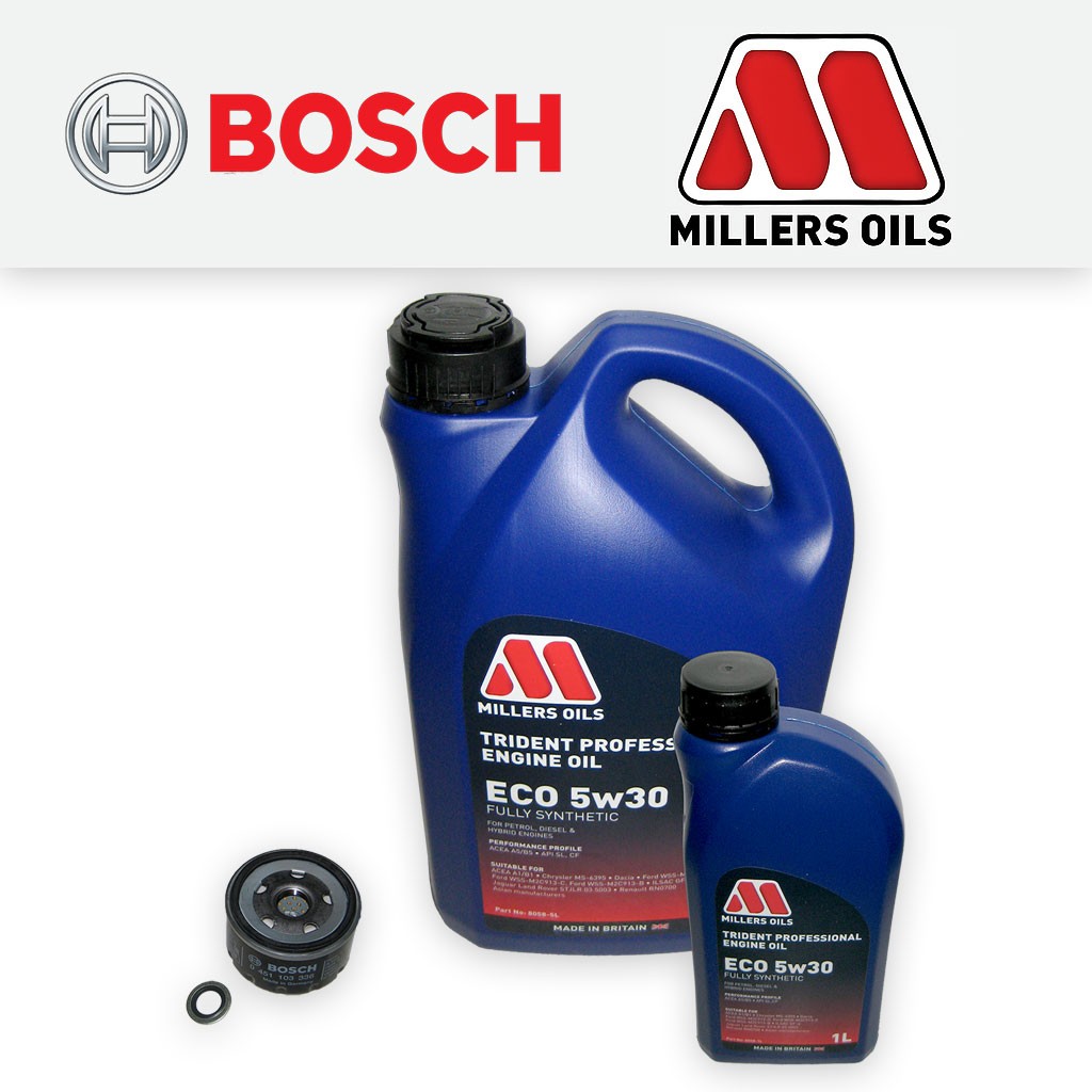 SERVICE KIT for RENAULT LAGUNA II 2.0 16V OIL FILTER+MILLERS FS OIL (2001-2007)