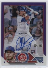 2023 Topps Chrome Rookie Purple Refractor 4/250 Esteban Quiroz #RA-EQ Auto 17ok