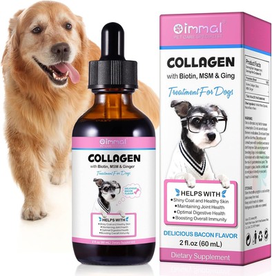 Dog Liquid Collagen with Biotin, MSM & Ginger for Itch Allergies 