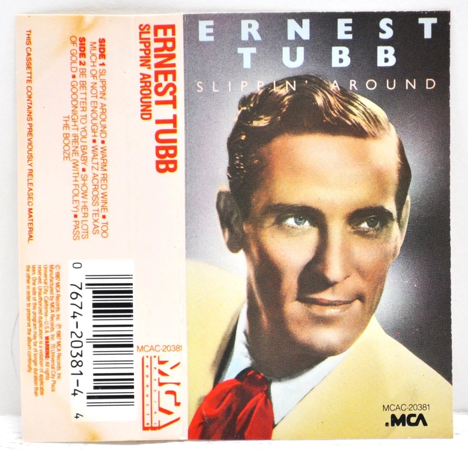 ERNEST TUBB  "Slippin' Around"  1987  Cassette  MCAC-20381 - Image 2 of 4