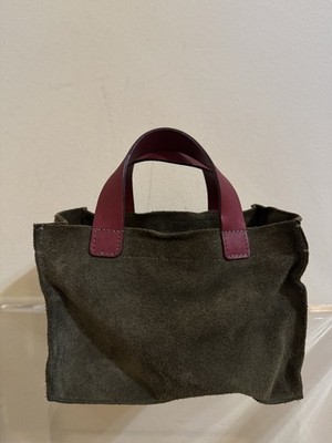 Parker Thatch Micro Mimi Bag Suede Leather Olive Green