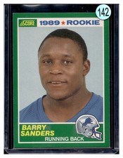 Barry Sanders 1989 Score RC Rookie Card #257 Football HOF. rookie card picture