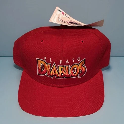 Vtg 90s El Paso Diablos New Era Minor League SnapBack Hat NWT NOS Made In USA