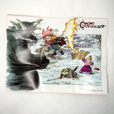 Chrono Trigger Map Foldable Poster SNES Super Nintendo Manual Only
