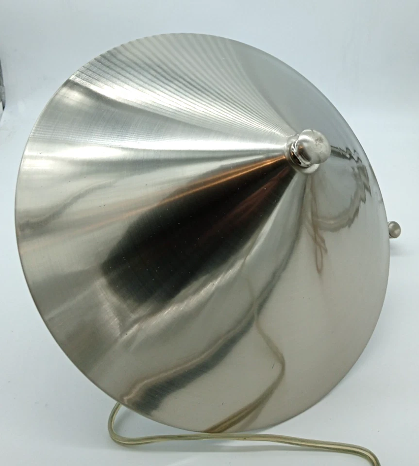 复古工业原子不明飞行物拉丝金属银色摆臂可调节壁灯 — 第 2/4 张图片