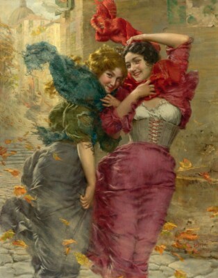 Gaetano Bellei A Windy Day Canvas Print 16 x 20