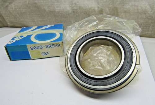 SKF 6009-2RSNR 45mm X 75mmX 16mm Sealed Snap Ring Bearing - Picture 4 of 4