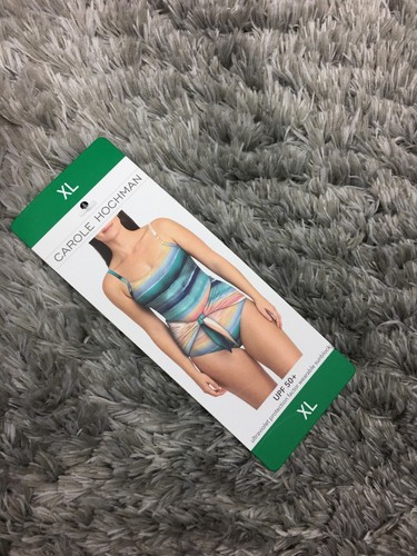 Carole Hochman One Piece Swimsuit Womens Size XL Blue Tie Over 1 Piece - Picture 4 of 8