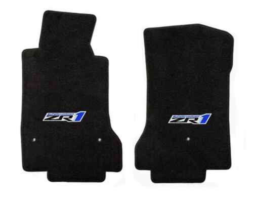 NEW! Black Front Floor mats 2008 - 2012 C6 Corvette Embroidered ZR1 Pair - Picture 11 of 12