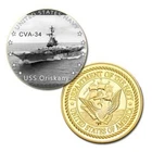 U.S. United States Navy | USS Oriskany CVA-34 | Gold Plated Challenge Coin