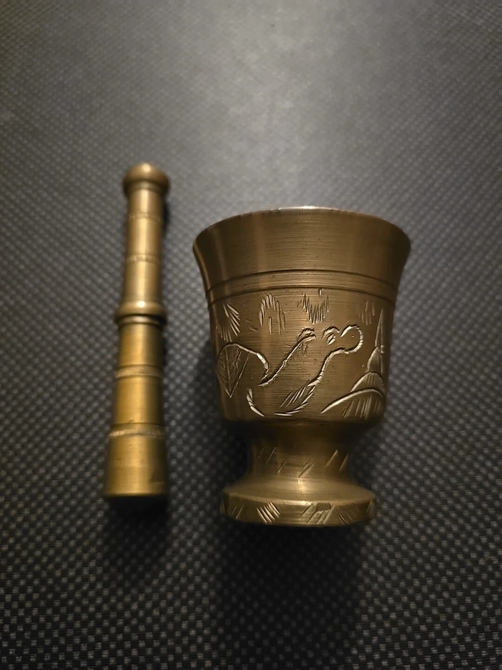 Pilon mortier en laiton - Photo 2/2