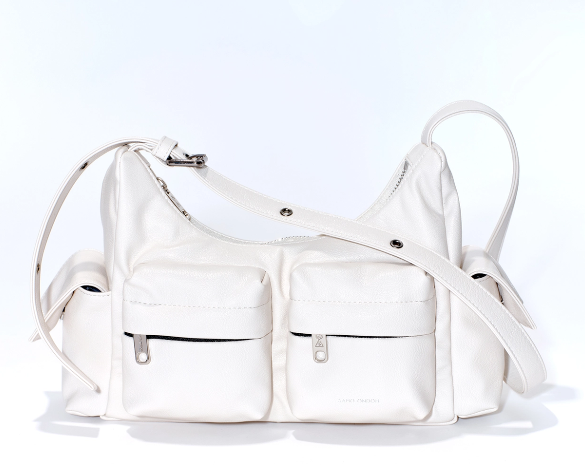 SAMO ONDOH Pocket Mug Bag M - Goat Leather Cream Shoulder
