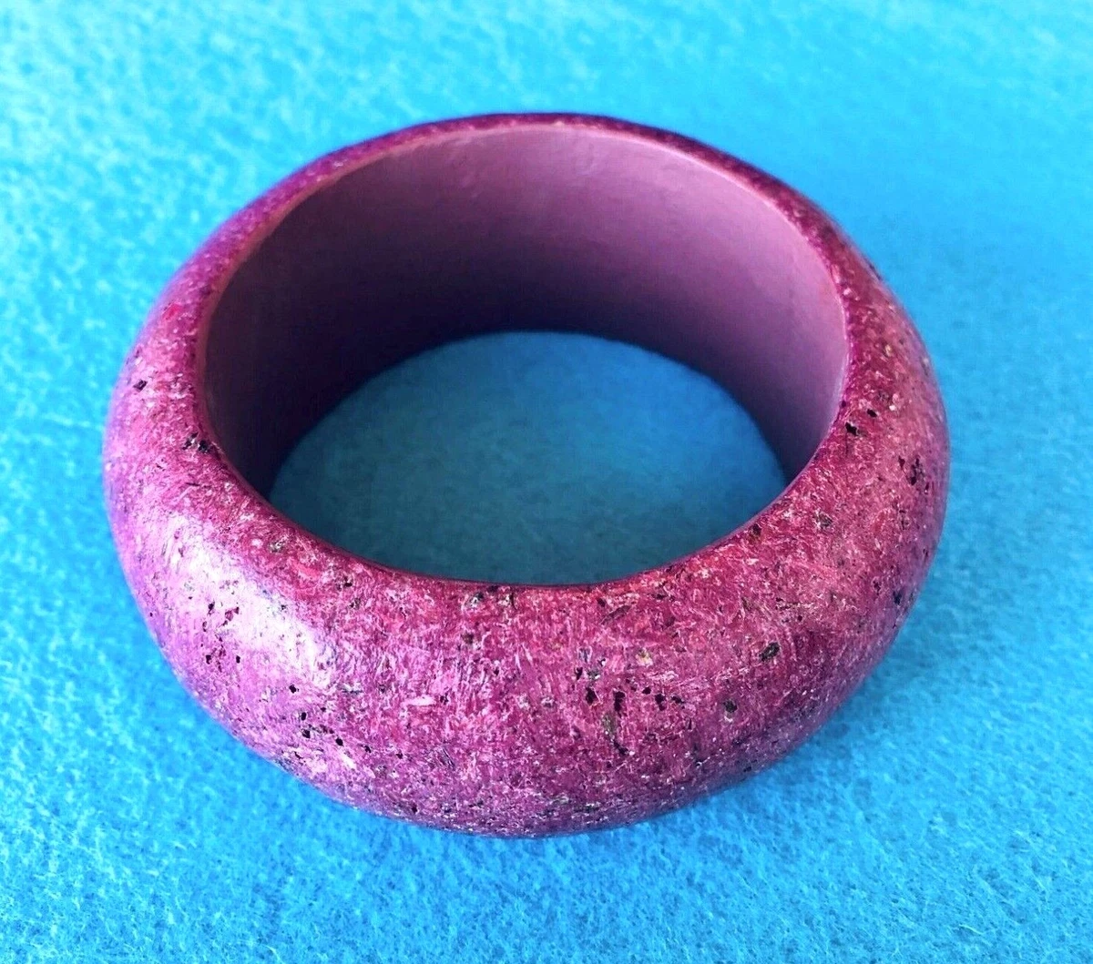 IRIS APFEL RECYCLED PAPER PINK PURPLE BANGLE BRACELET W MATTE