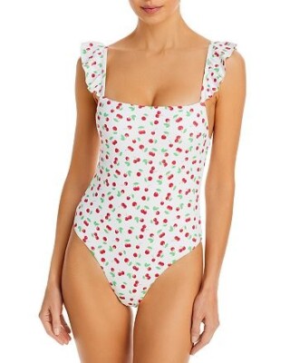 バイイー Aqua CHERRIES Bandeau Maillot One Piece Swimsuit, US Small | eBay