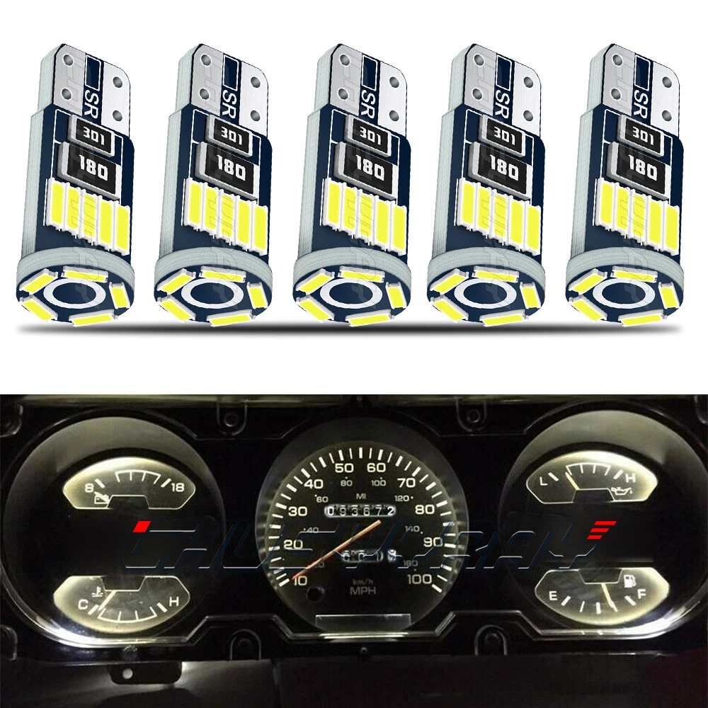 For 1984 1996 Jeep Cherokee XJ LED Light Bulbs Gauge Instrument Cluster Kit